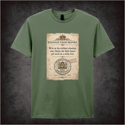 “Captain Blackadder ‘We’re in the stickiest situation…’ T-shirt from Blackadder Goes Forth”