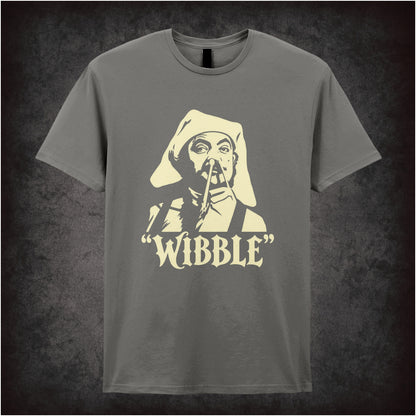 “Blackadder ‘Wibble’ T-shirt in charcoal from Blackadder II”