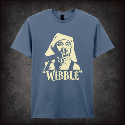 “Blackadder ‘Wibble’ T-shirt in indigo from Blackadder II”