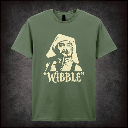 “Blackadder ‘Wibble’ T-shirt in military green from Blackadder II”