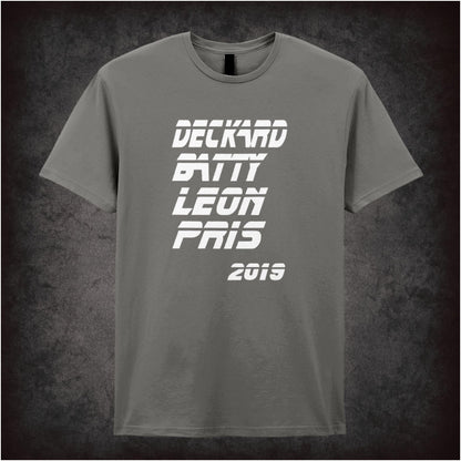 Deckard Batty Leon Pris 2019 Blade Runner inspired unisex T-shirt with graphic design 