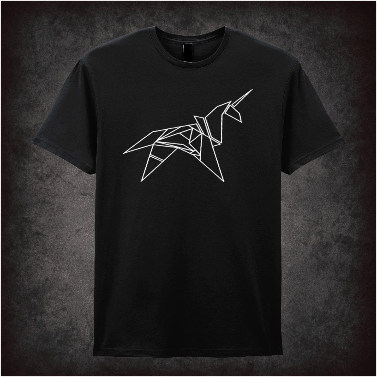 Origami Unicorn – Softstyle Unisex Graphic T-Shirt