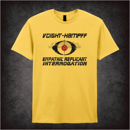 Voight Kampff Empathic Replicant Interrogation Blade Runner inspired unisex T-shirt with graphic design