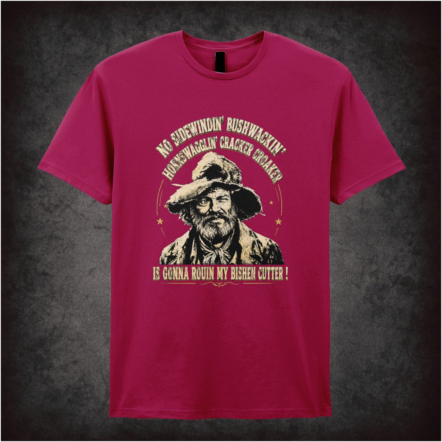 Gabby Johnson ‘no sidewindin bushwhackin’ quote T-shirt from Blazing Saddles