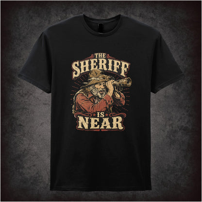 Gabby Johnson silhouette ‘the sheriff is near’ T-shirt from Blazing Saddles