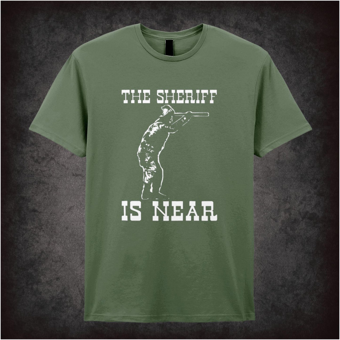 The Sheriff Is Near – Softstyle Unisex Graphic T-Shirt
