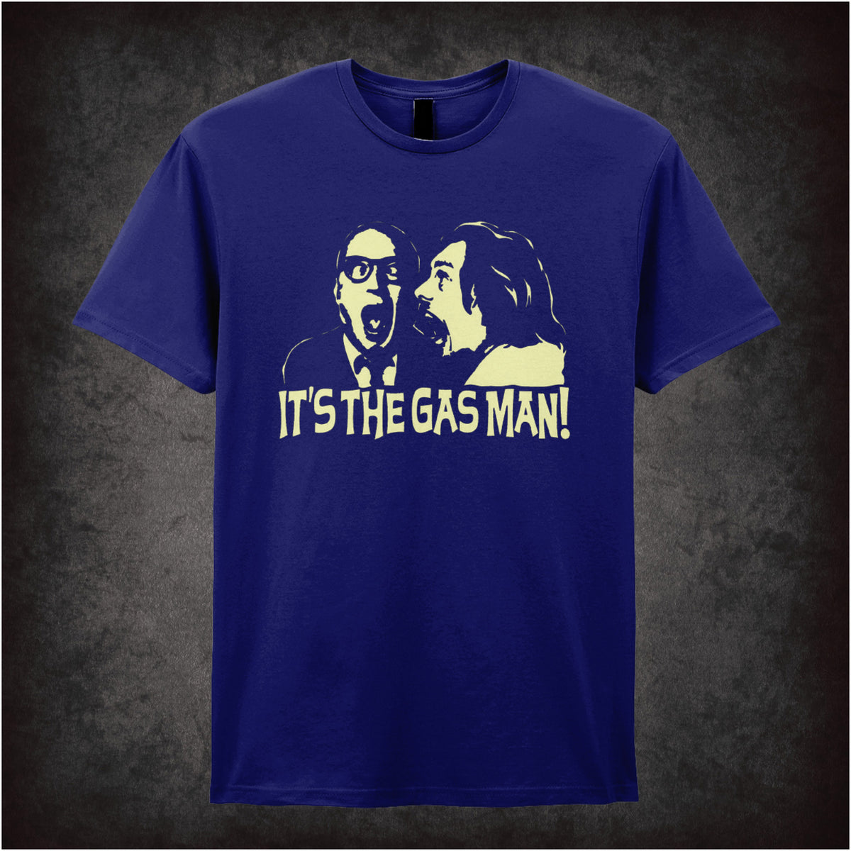 “‘It’s the gas man!’ Richie & Eddie T-shirt in navy from Bottom”