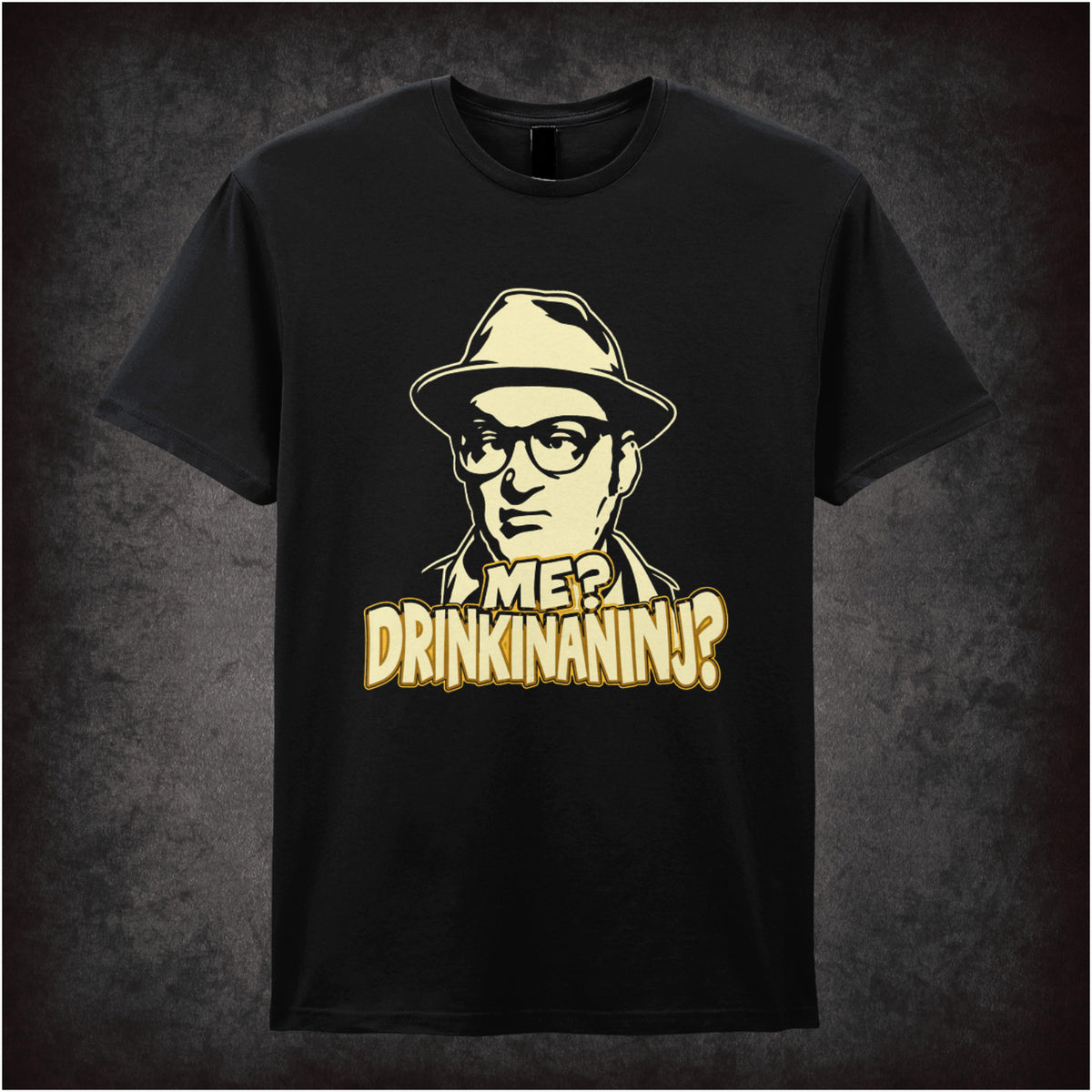 “Eddie ‘Me? Drinkinaninj?’ T-shirt in black from Bottom”