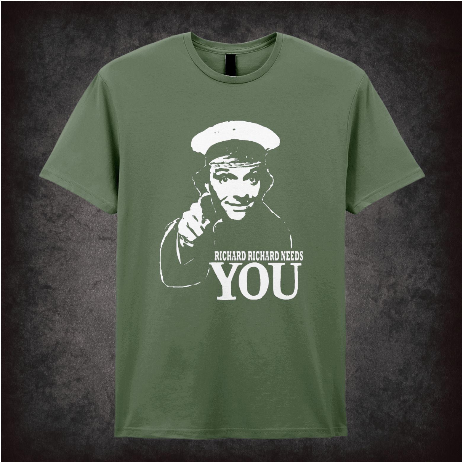 Richard Richard Needs You – bottom inspired unisex T-shirt with graphic design