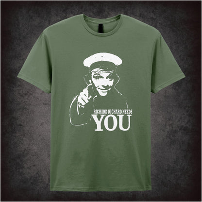 Richard Richard Needs You – bottom inspired unisex T-shirt with graphic design