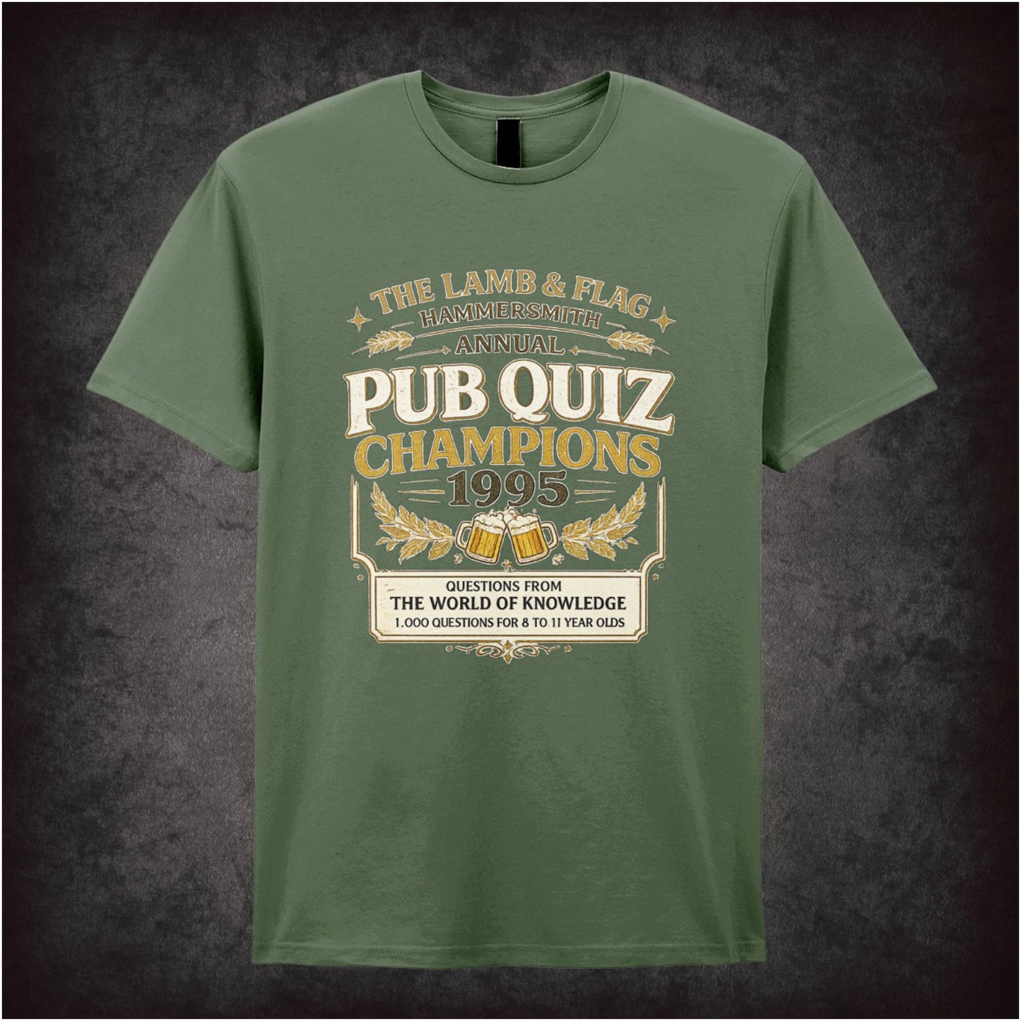 THE LAMB AND FLAG PUB QUIZ CHAMPIONS 1995