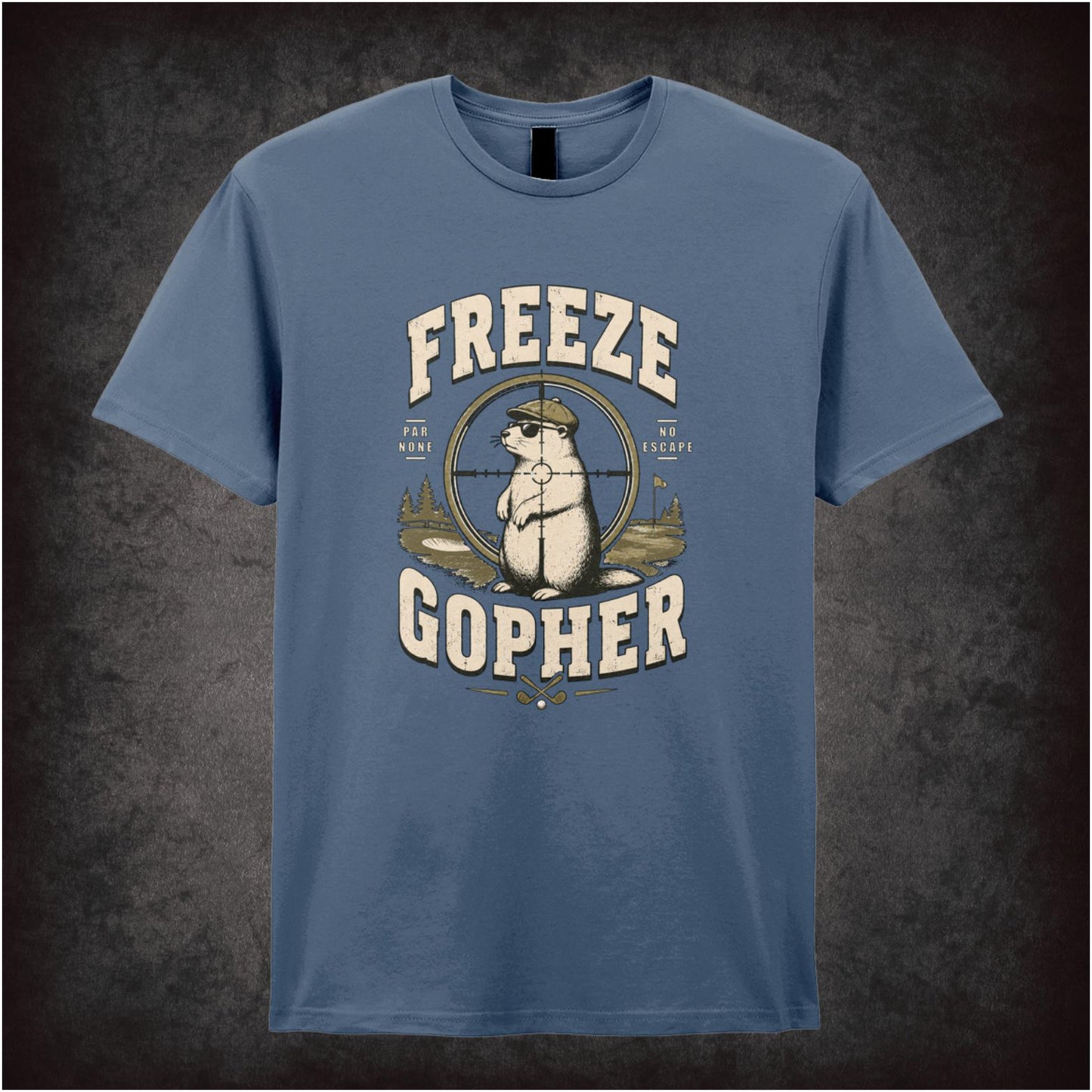 Gopher silhouette target ‘freeze gopher’ T-shirt from Caddyshack