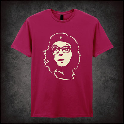“Eric Morecambe Che Guevara-style portrait T-shirt in cardinal red from Eric Morecambe”