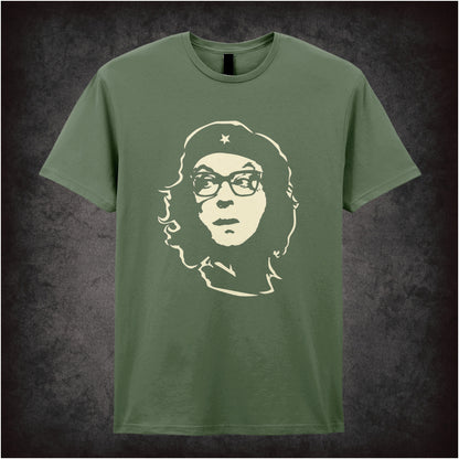 “Eric Morecambe Che Guevara-style portrait T-shirt in military green from Eric Morecambe”