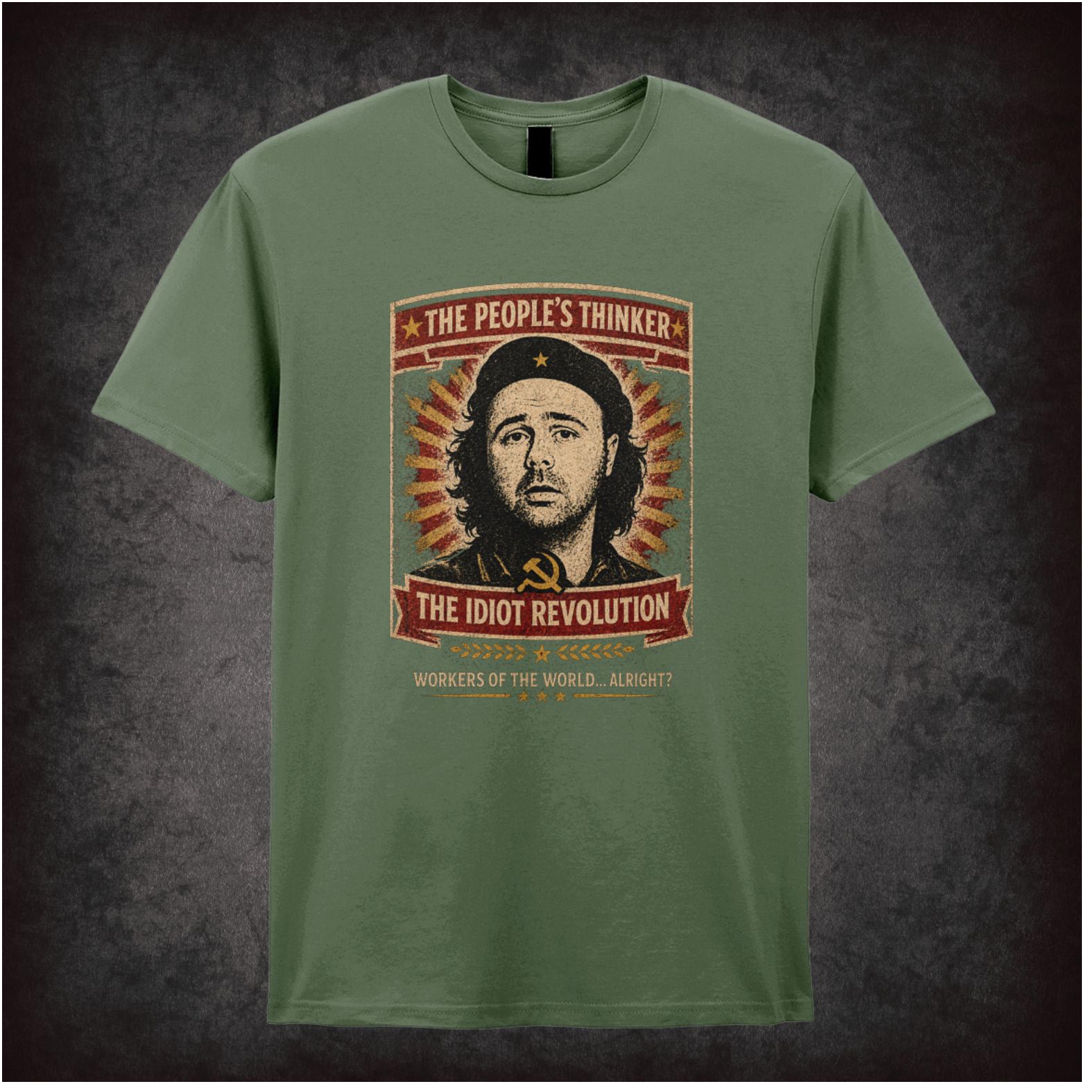 “Karl Pilkington Che Guevara-style portrait T-shirt from Karl Pilkington”