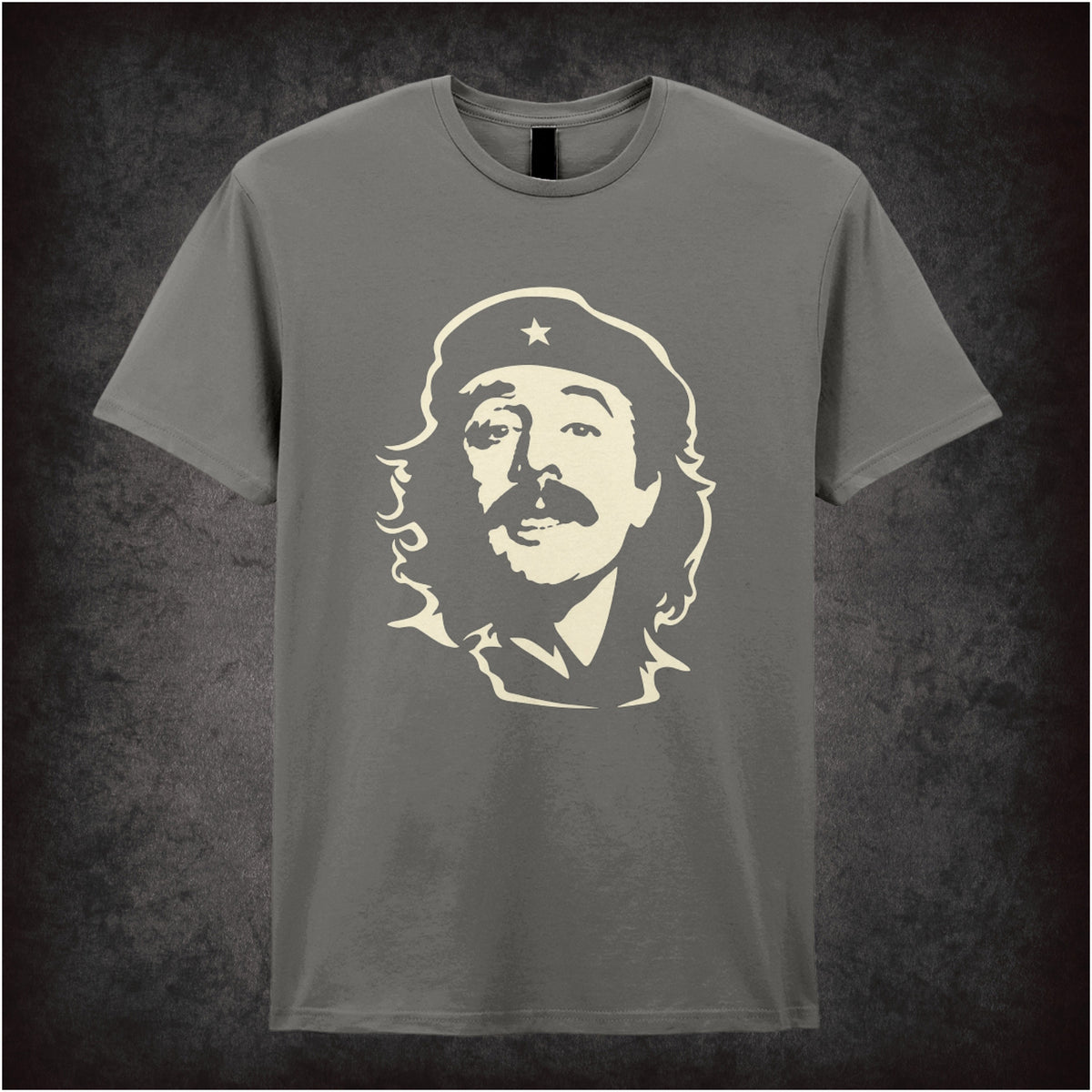 “Manuel Che Guevara-style portrait T-shirt in charcoal from Manuel”
