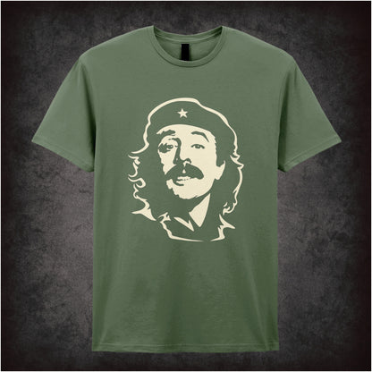 “Manuel Che Guevara-style portrait T-shirt in military green from Manuel”
