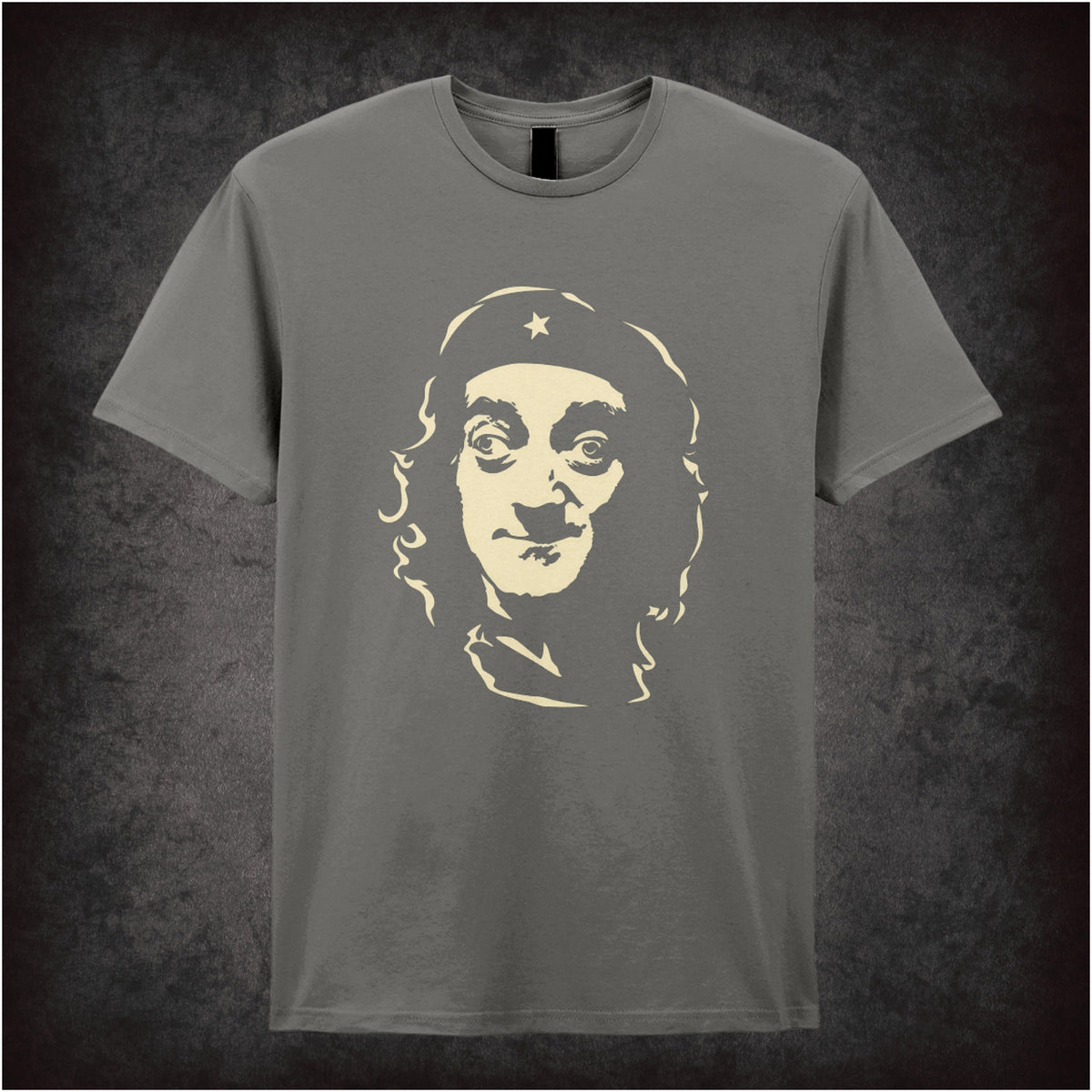 “Marty Feldman Che Guevara-style portrait T-shirt in charcoal from Marty Feldman”