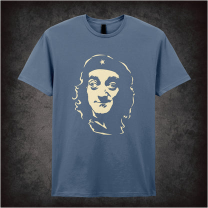 “Marty Feldman Che Guevara-style portrait T-shirt in indigo from Marty Feldman”