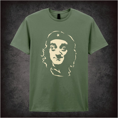 “Marty Feldman Che Guevara-style portrait T-shirt in military green from Marty Feldman”