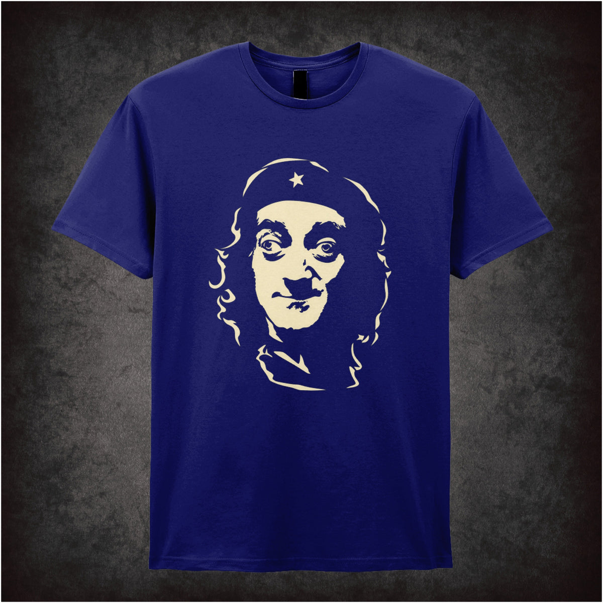 “Marty Feldman Che Guevara-style portrait T-shirt in navy from Marty Feldman”