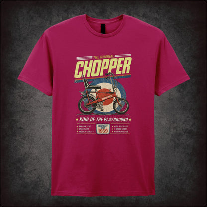 Chopper – 1970s Classic Bicycle – Cult Retro Graphic T-Shirt