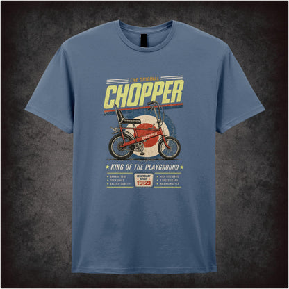 Chopper – 1970s Classic Bicycle – Cult Retro Graphic T-Shirt