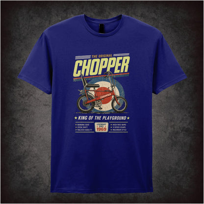 Chopper – 1970s Classic Bicycle – Cult Retro Graphic T-Shirt