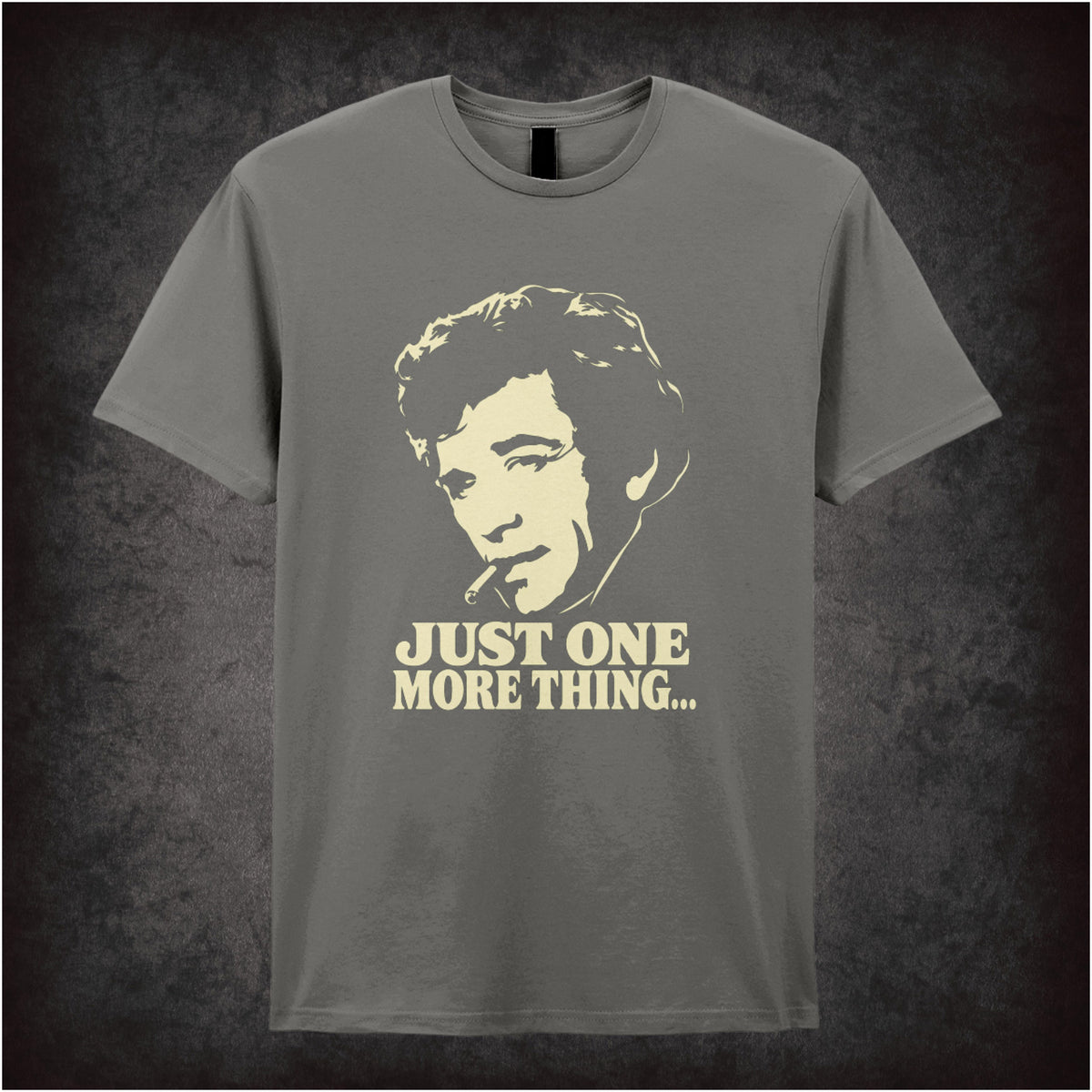 “Columbo ‘Just one more thing…’ T-shirt in charcoal from Columbo”