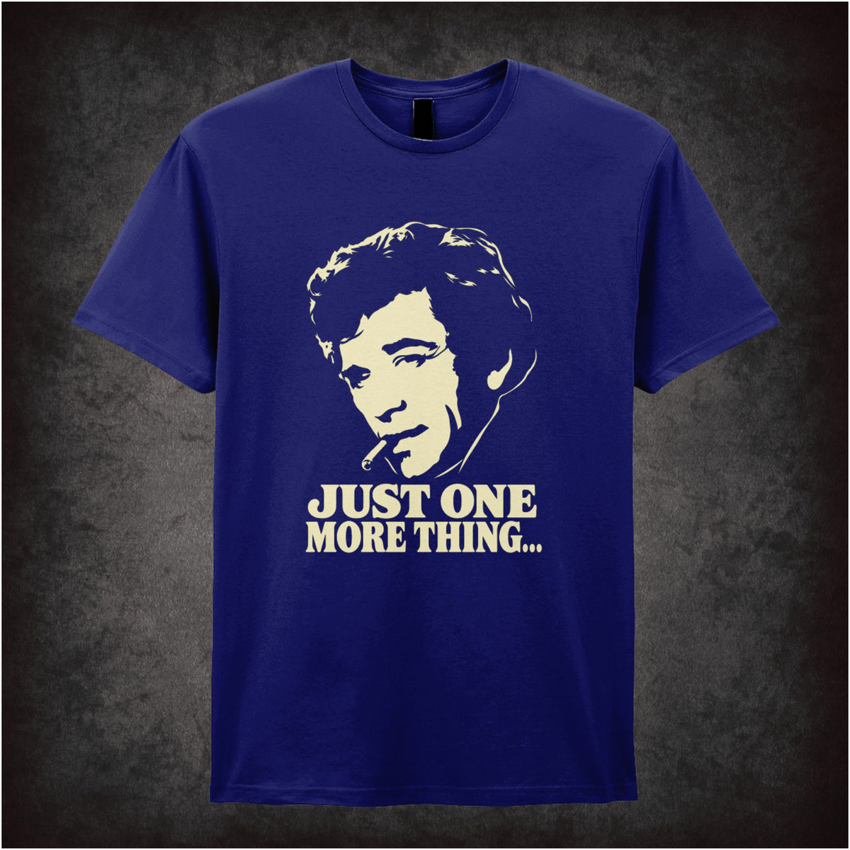 “Columbo ‘Just one more thing…’ T-shirt in navy from Columbo”