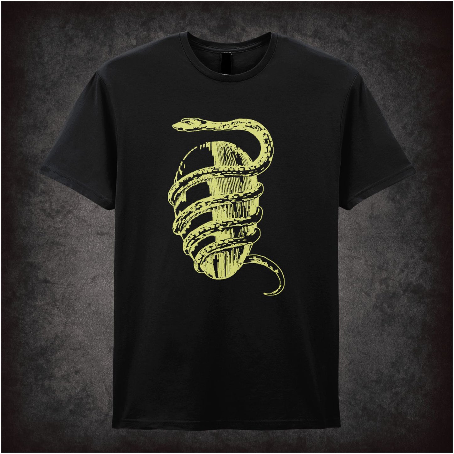 Cosmic egg serpent coiled symbol T-shirt ancient creation motif