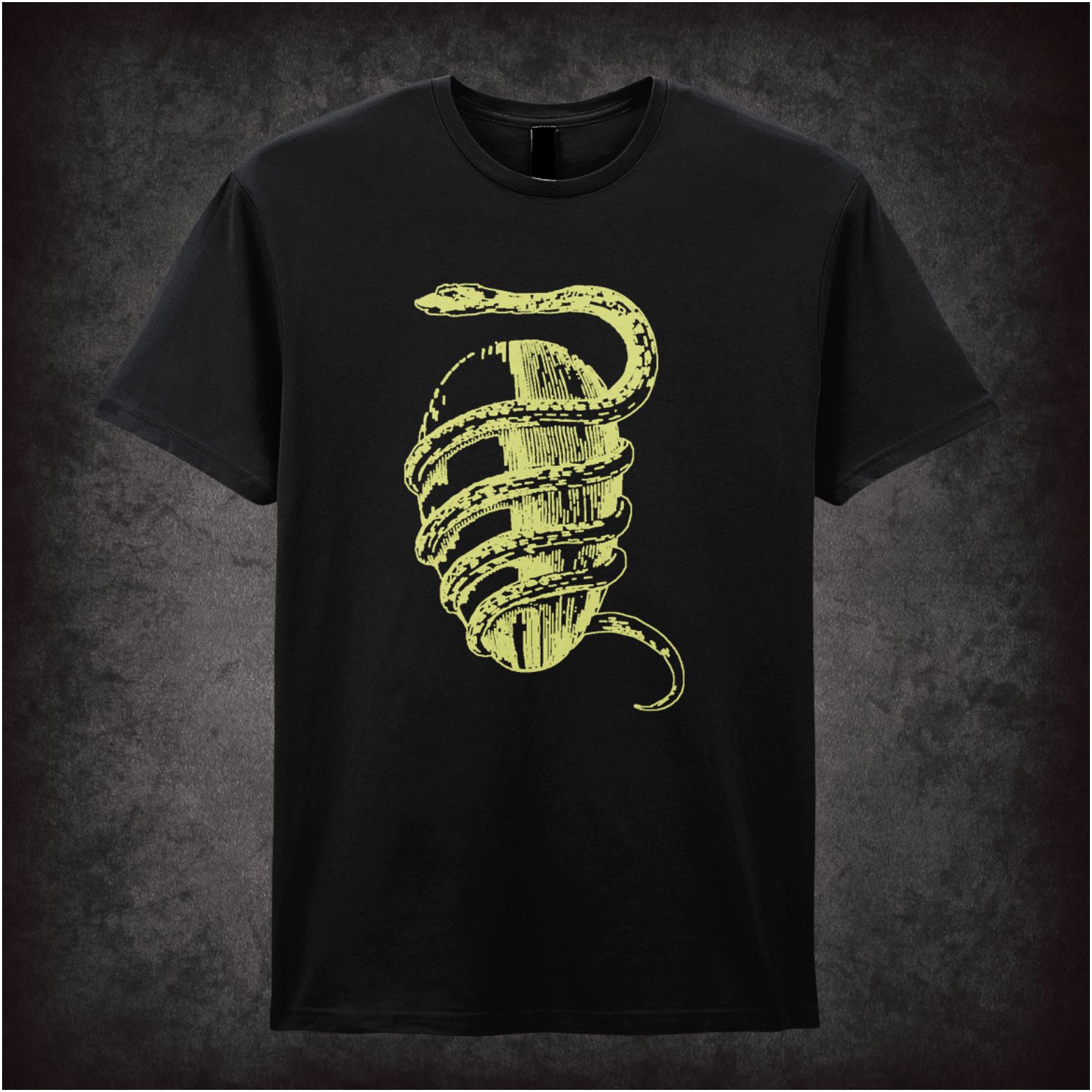 Cosmic egg serpent coiled symbol T-shirt ancient creation motif