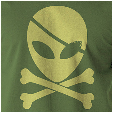 Alien Skull And Crossbones - UFO Unisex T Shirt