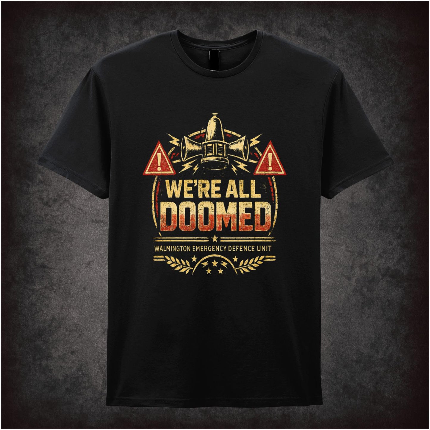 “Private Frazer ‘We’re all doomed’ T-shirt from Dad’s Army”