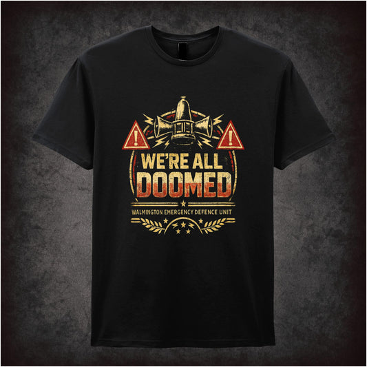 “Private Frazer ‘We’re all doomed’ T-shirt from Dad’s Army”