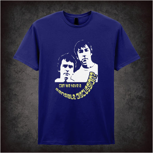 “Derek & Clive ‘Can we have a sensible discussion?’ T-shirt from Derek and Clive (Peter Cook & Dudley Moore)”