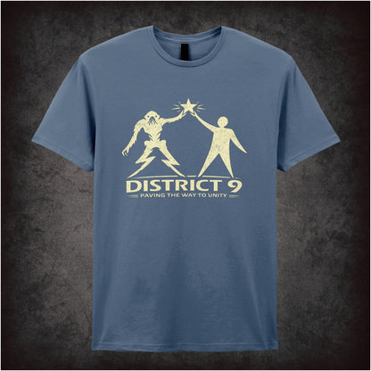‘paving the way to unity’ quote T-shirt from District 9