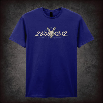 ‘28:06:42:12’ countdown text T-shirt from Donnie Darko