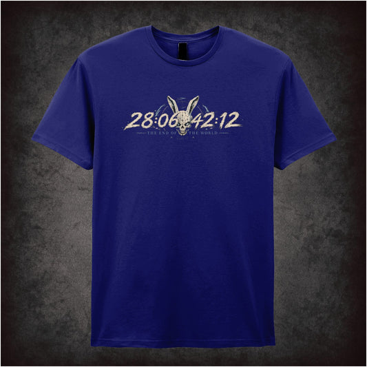 ‘28:06:42:12’ countdown text T-shirt from Donnie Darko
