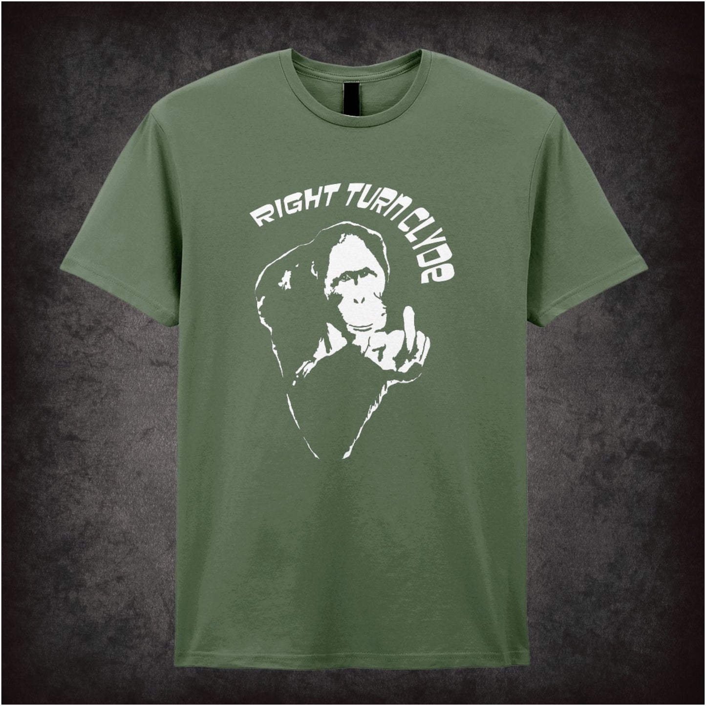 Right Turn Clyde unisex black t-shirt inspired by Every Which Way But Loose movie soft style retro comedy fan apparel