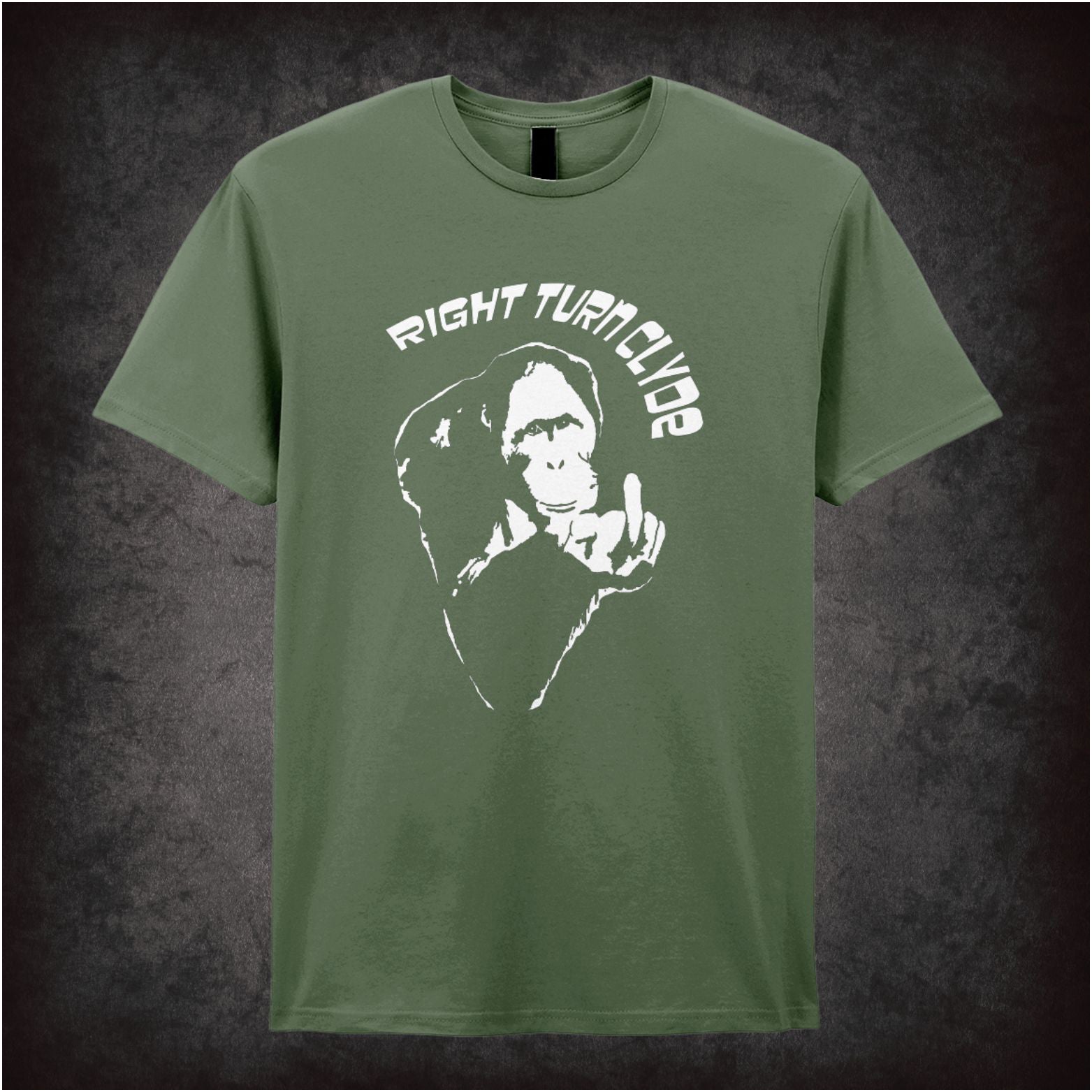 Right Turn Clyde unisex black t-shirt inspired by Every Which Way But Loose movie soft style retro comedy fan apparel