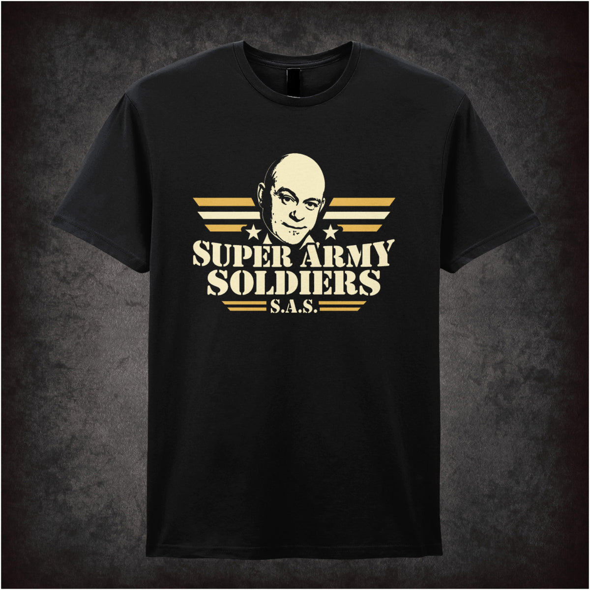 “Ross Kemp ‘Super Army S.A.S Soldiers’ T-shirt in black from Extras"