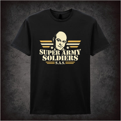 “Ross Kemp ‘Super Army S.A.S Soldiers’ T-shirt in black from Extras"