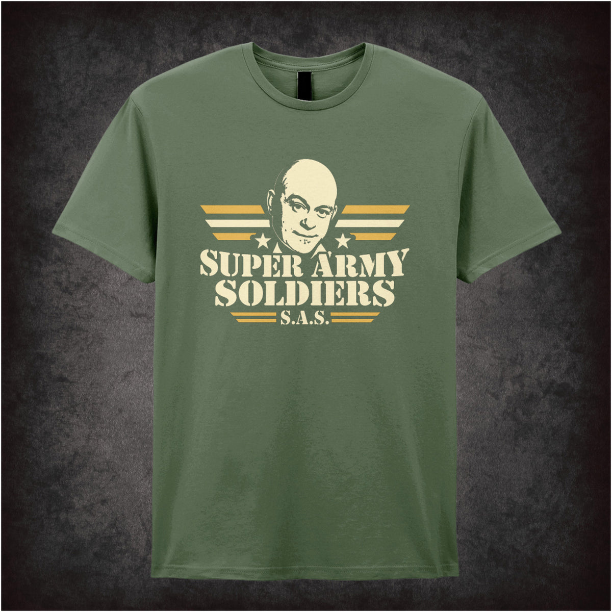 “Ross Kemp ‘Super Army S.A.S Soldiers’ T-shirt in military green from Extras"