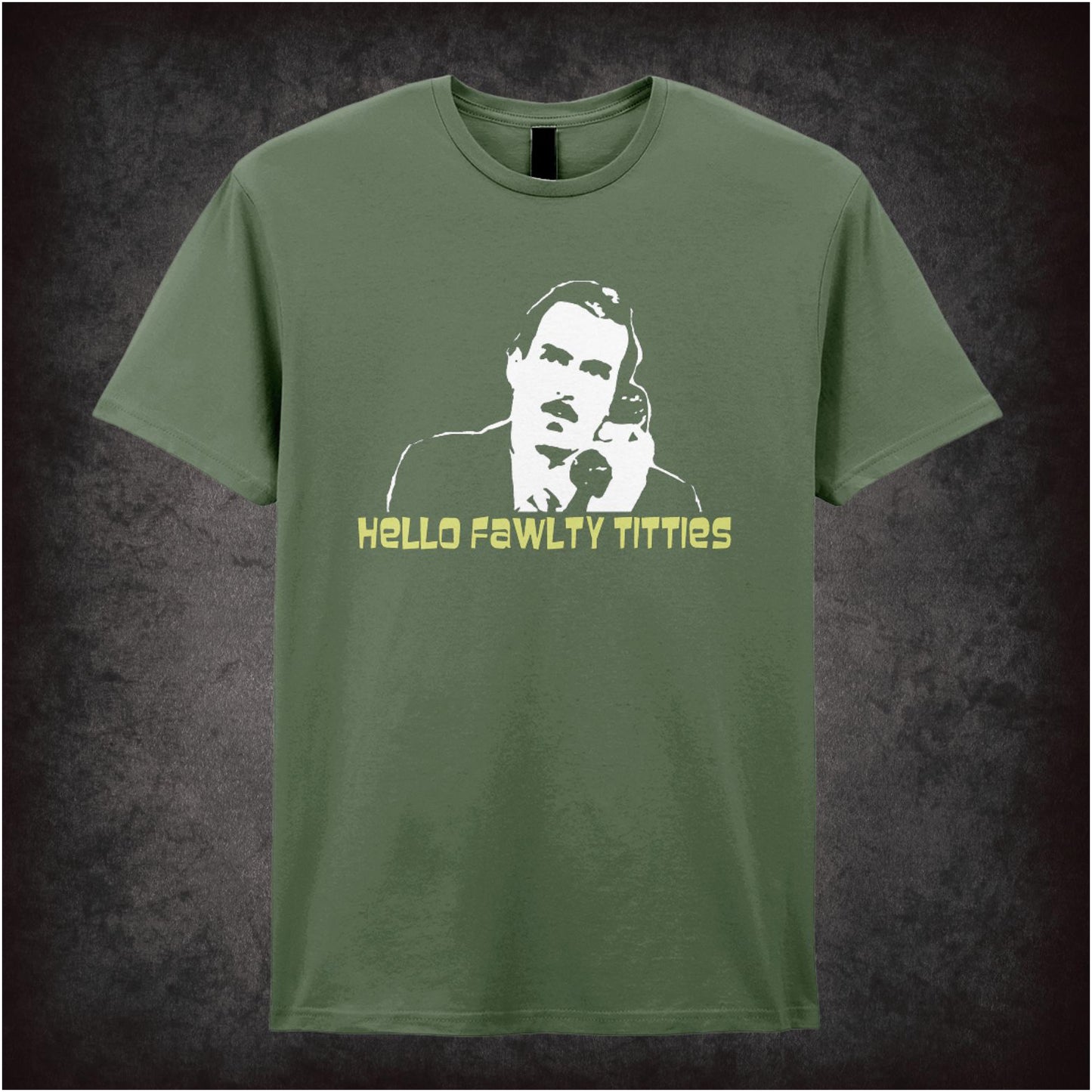 Hello, Fawlty Titties – Cult Comedy Graphic T-Shirt
