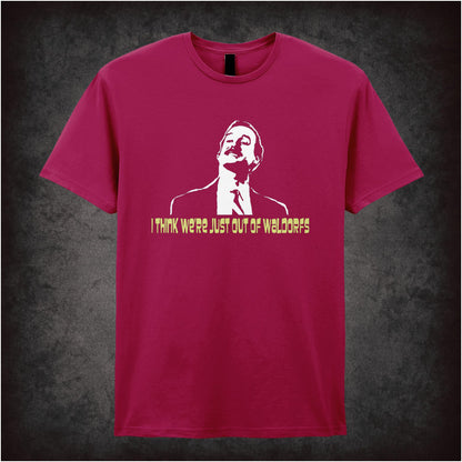 I Think We’re Just Out of Waldorfs – Cult British Sitcom Graphic T-Shirt