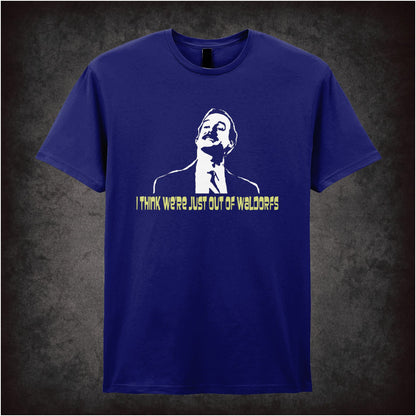 I Think We’re Just Out of Waldorfs – Cult British Sitcom Graphic T-Shirt