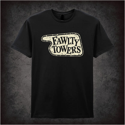 “‘Fawlty Towers’ hotel sign T-shirt in black from Fawlty Towers”