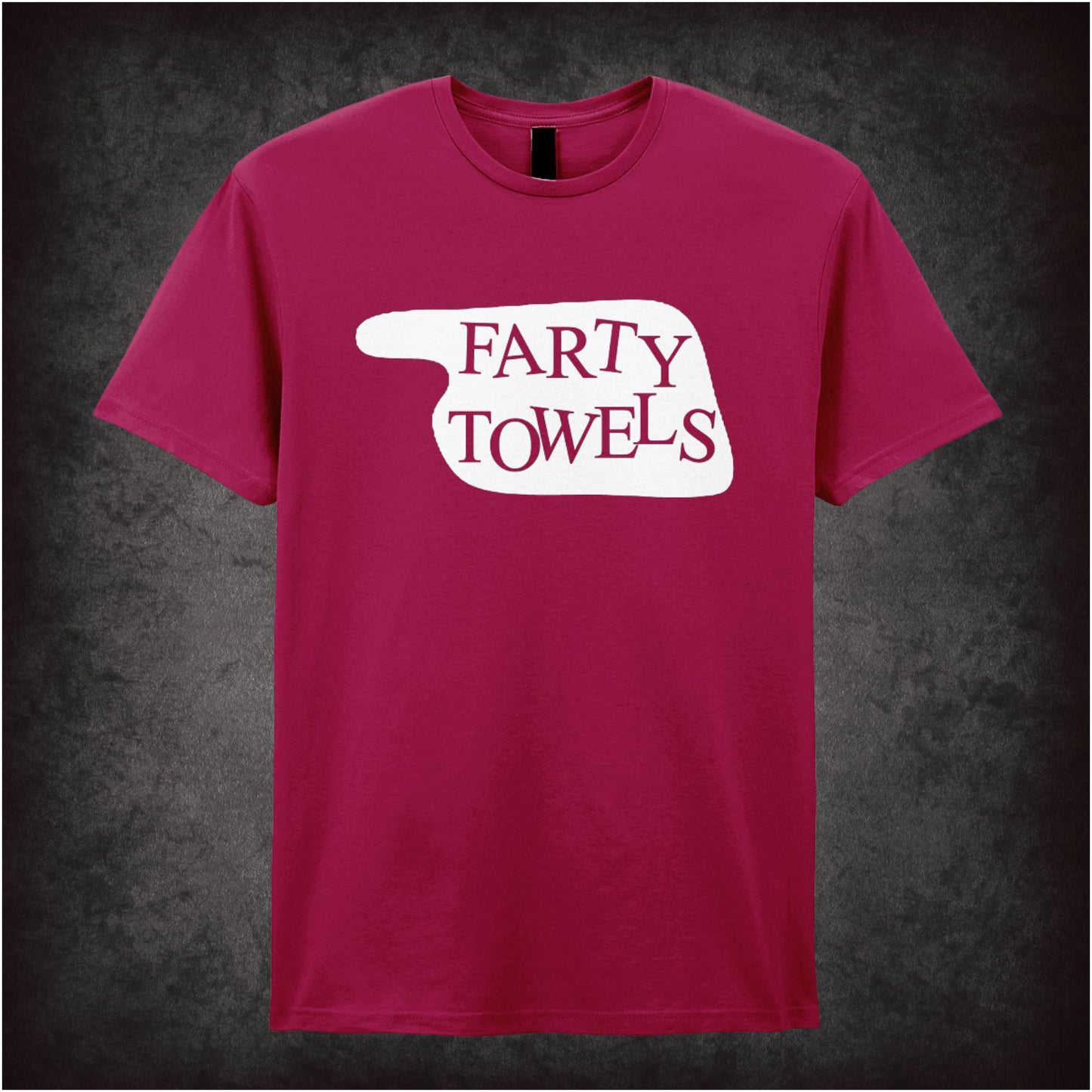 Farty Towels Hotel Sign – Cult Comedy Graphic T-Shirt