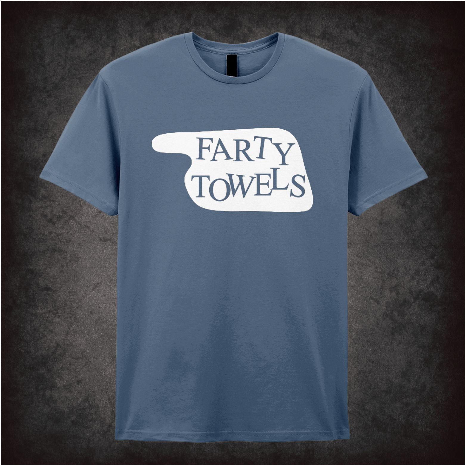 “‘Farty Towels’ hotel sign T-shirt from Fawlty Towers”